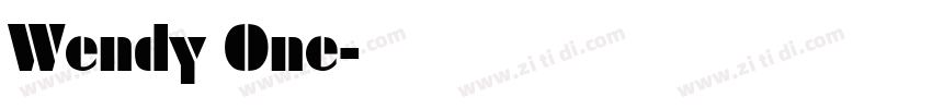 Wendy One字体转换